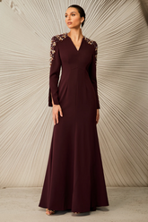 Abigail Embellished V-Neck Maxi Dress | Dress In Beauty